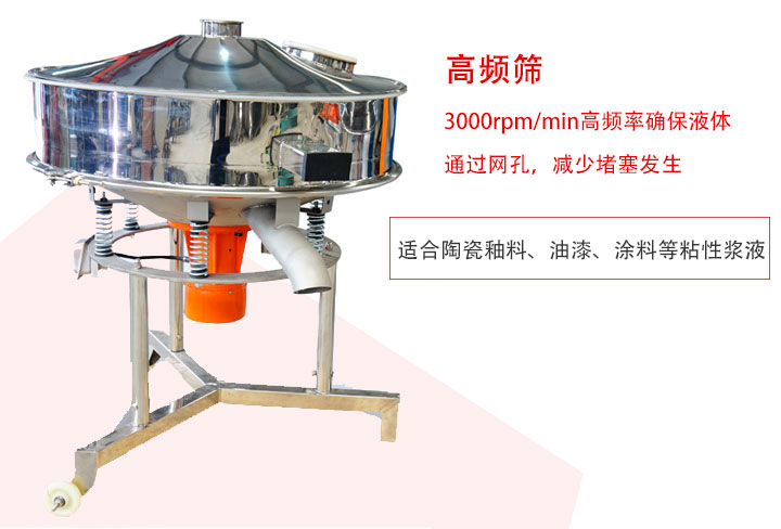 該產(chǎn)品是針對(duì)漿液過(guò)濾設(shè)計(jì)的一種高頻篩分機(jī)。