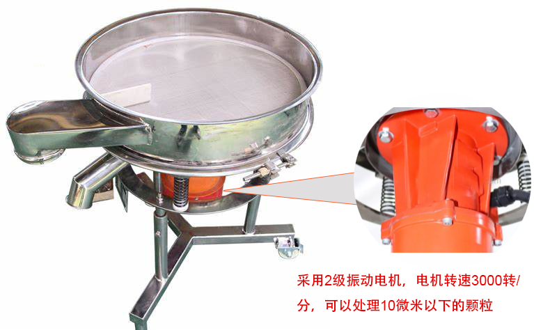 高頻篩特點(diǎn)：框體加高可防止?jié){液往外飛濺；加擋料板可加快排料，提高篩分效率