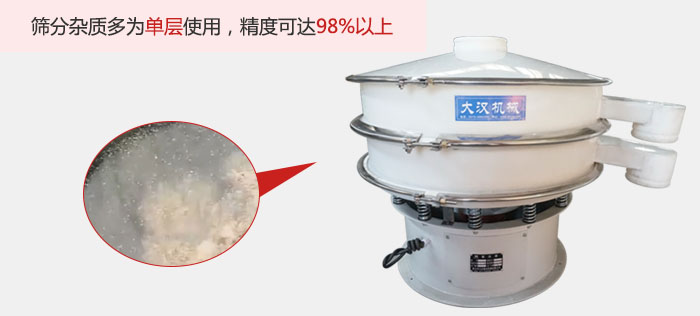 塑料振動(dòng)篩篩分雜質(zhì)多用與單層篩網(wǎng)使用。