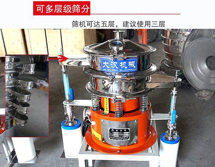 氣體波阿虎振動(dòng)篩篩機(jī)可達(dá)五層，三層較為常用