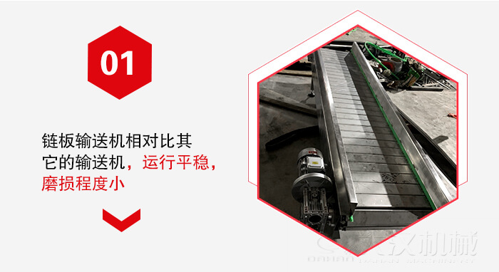 鏈板輸送機(jī)的運(yùn)行平穩(wěn)，磨損程度小的展示圖